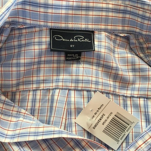 Oscar de la Renta Shirt Short Sleeve Sz 8Y boysg29 - Picture 8 of 9